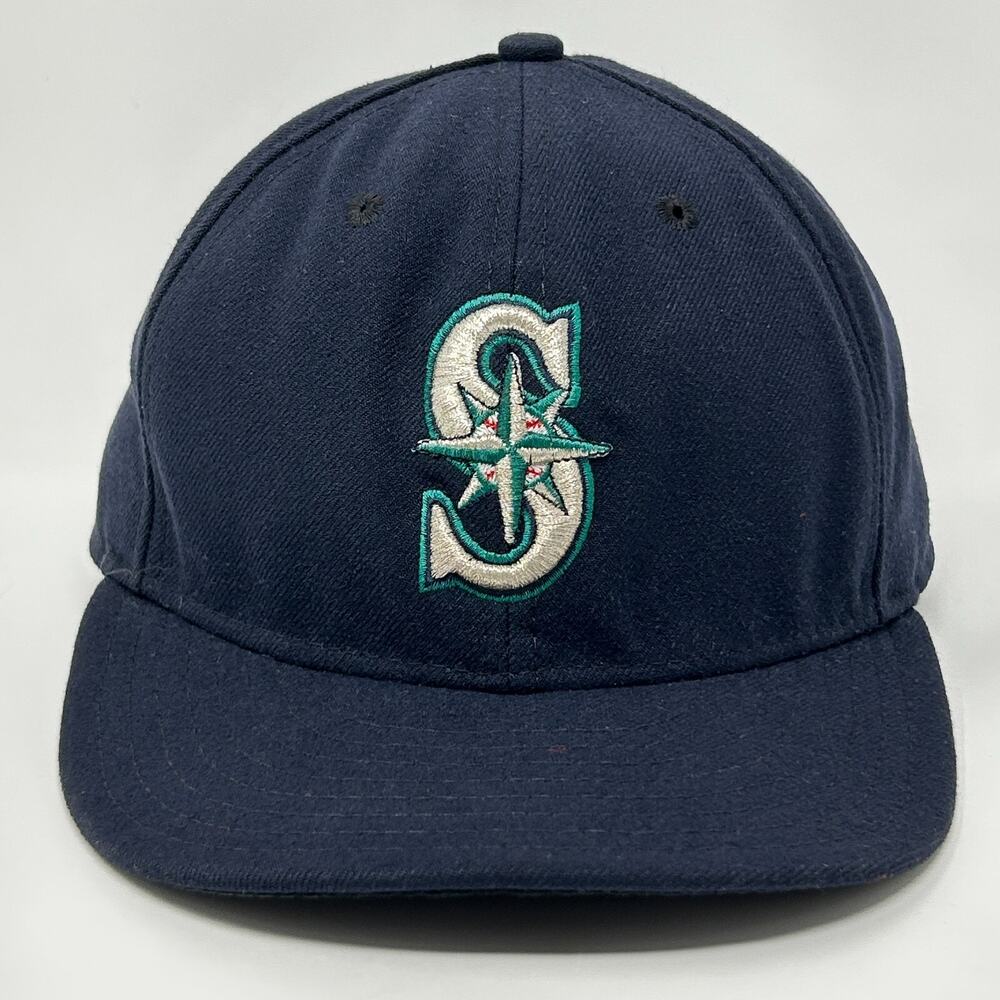 Seattle Mariners Hat Baseball Cap Blue New Era 59Fifty Made In USA Fitted 7 3/4